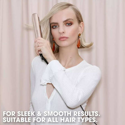 ghd Gold Hair Straightener Gift Set With Paddle Brush & Bag in Cashmere Beige benefits
