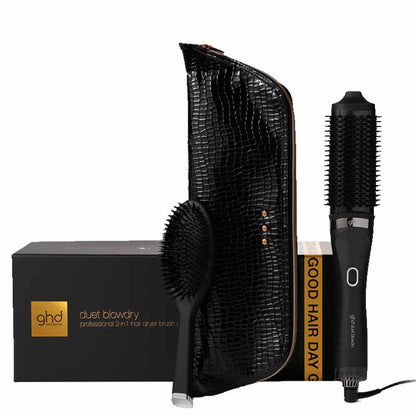 ghd Duet Blowdry Professional 2-In-1 Hair Dryer Brush Gift Set Black