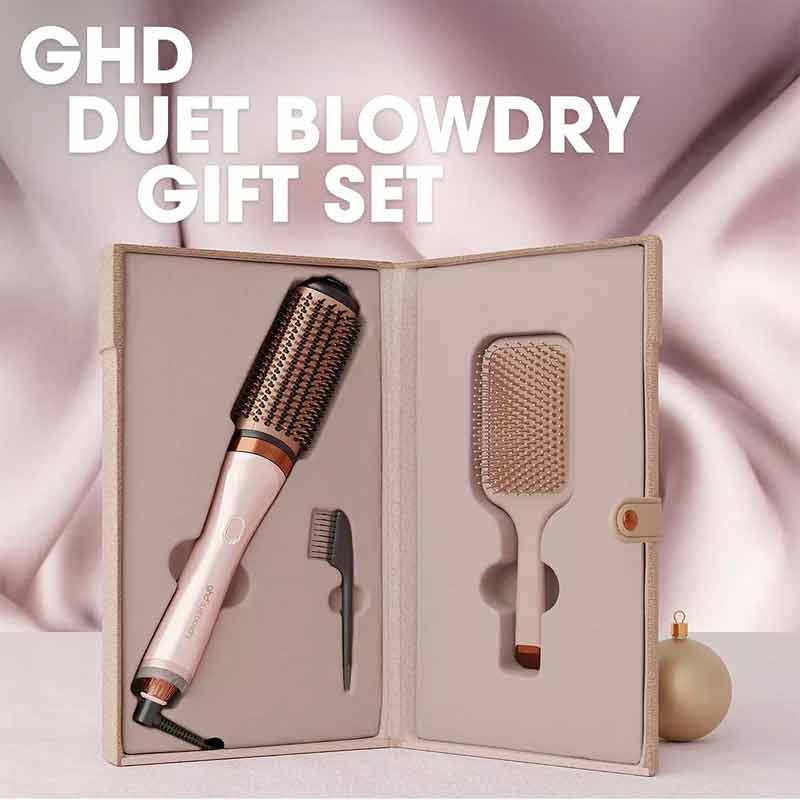 ghd Duet Blowdry Professional 2-In-1 Hair Dryer Brush Limited Edition Cashmere Beige Open