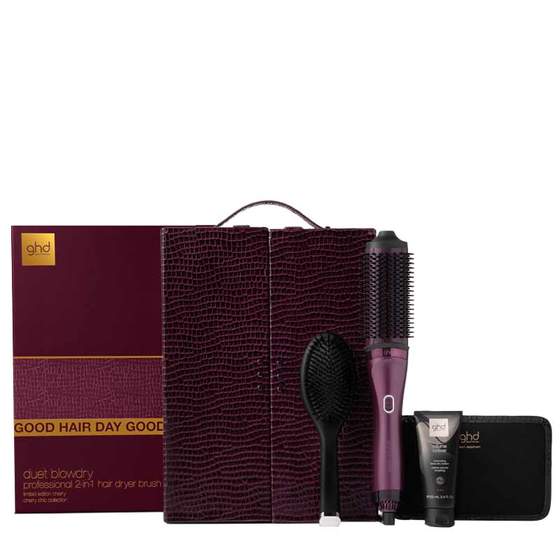ghd Duet Blowdry Professional 2-In-1 Hair Dryer Brush Limited Edition Cherry Chic Collection