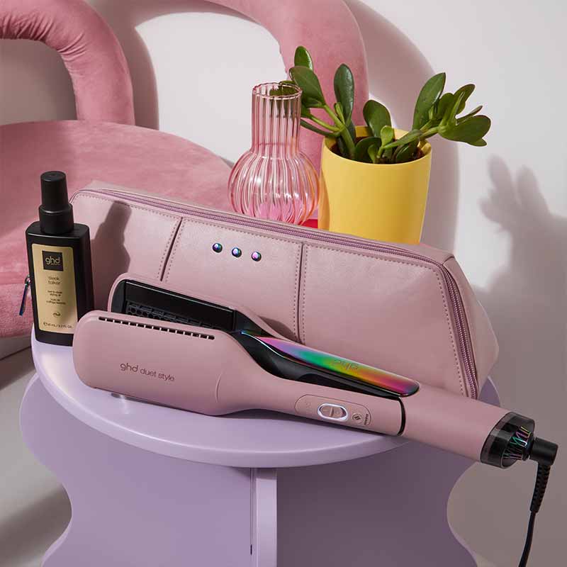 ghd pink Duet Style, Hot air hair styler, hair styling tools, pink ghd stylers