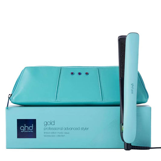 ghd, ghd Futurescape Limited Edition Gold Hair Straightener in Mystic Aqua, new ghd collection