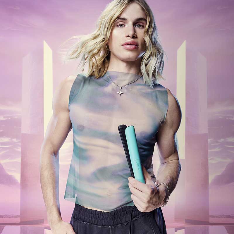 ghd, ghd Futurescape Limited Edition Gold Hair Straightener in Mystic Aqua, ghd hair tools, ghd hair straightener