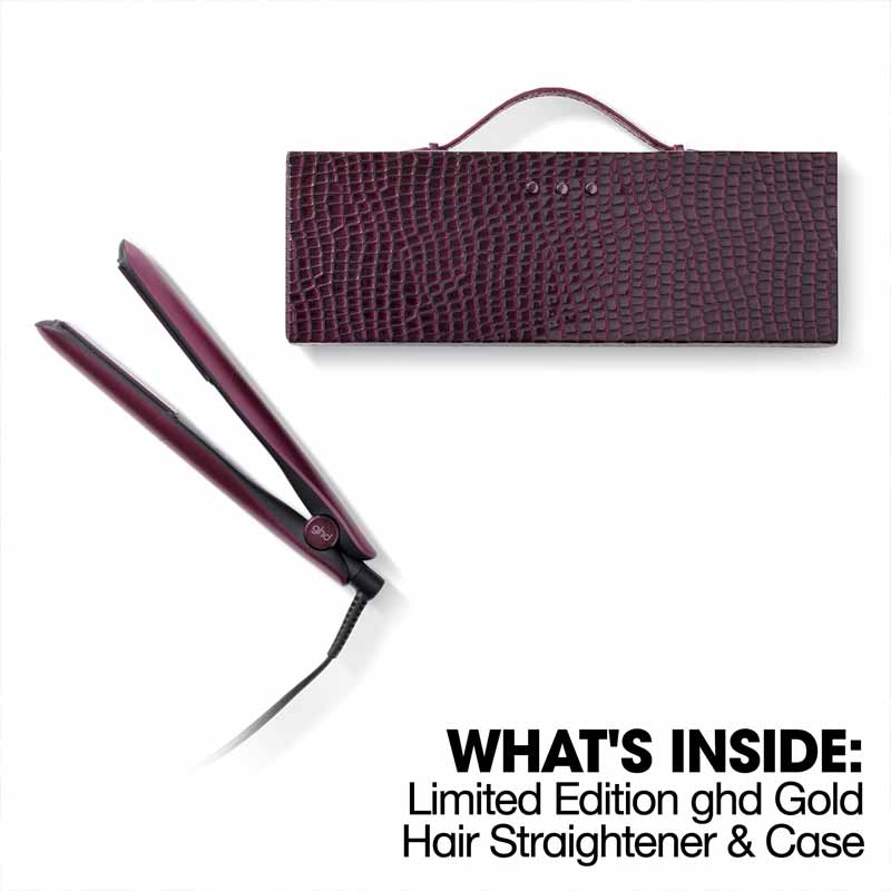 ghd Gold Hair Straightener Cherry Chic Limited Edition Gift Set With Travel Case