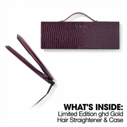 ghd Gold Hair Straightener Cherry Chic Limited Edition Gift Set With Travel Case