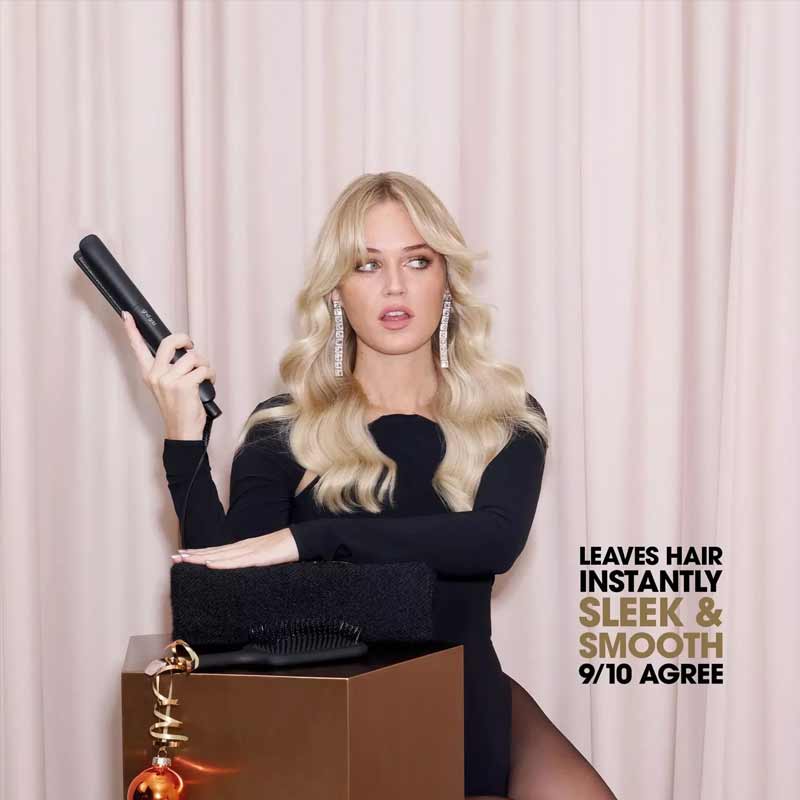 ghd Gold Hair Straightener Gift Set with Paddle Brush & Heat Resistant Bag Claims