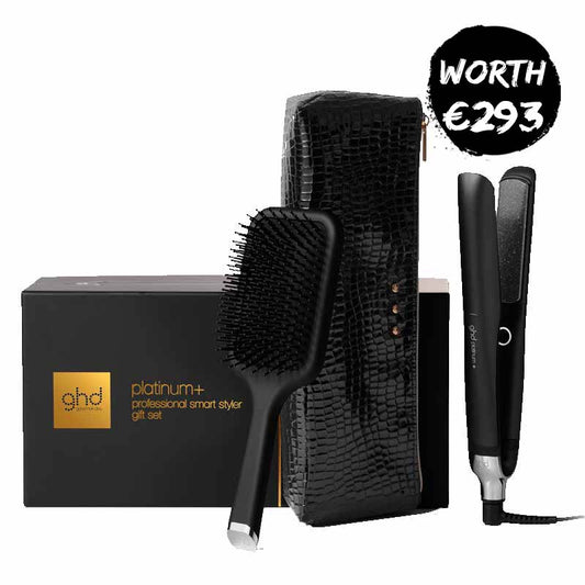 ghd Platinum+ Styler Black Gift Set With Paddle Brush & Bag