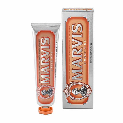 Marvis | Ginger | Mint | creamy | toothpaste | luxury | Italian | refreshing | flavour | whitens | cleans | protects | gums | teeth | whiter teeth 