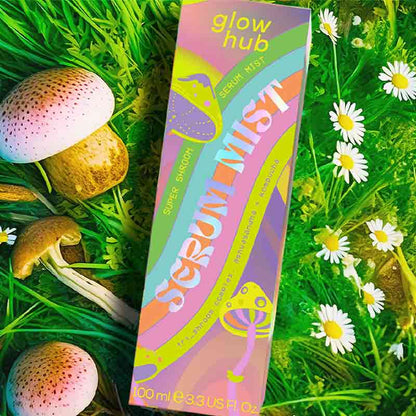 Glow Hub Super Shroom Serum Mist Outer Box