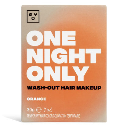 Good Dye Young | One Night Only | Wash-Out Hair Makeup | vibrant temporary hair color | flexible formula | workable formula | washes out after one use | bold streaks | color blocking | dip dye styles | no commitment | all hair types | all textures | all colours | switch up your colour | orange