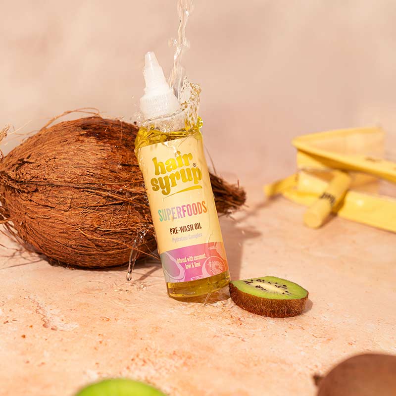 Hair Syrup Superfoods Pre Wash Hair Oil For Dry Hair 100ml Coconut and Kiwi Image