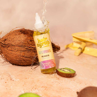 Hair Syrup Superfoods Pre Wash Hair Oil For Dry Hair 100ml Coconut and Kiwi Image