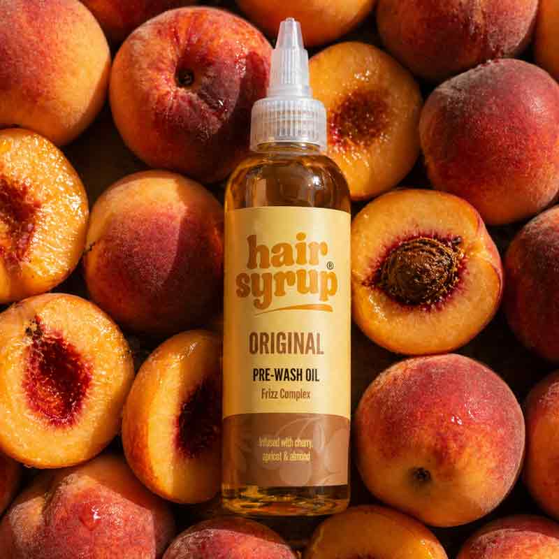 Hair Syrup The Original Pre Wash Hair Oil For Knotted, Tangled Hair Apricot Background Image