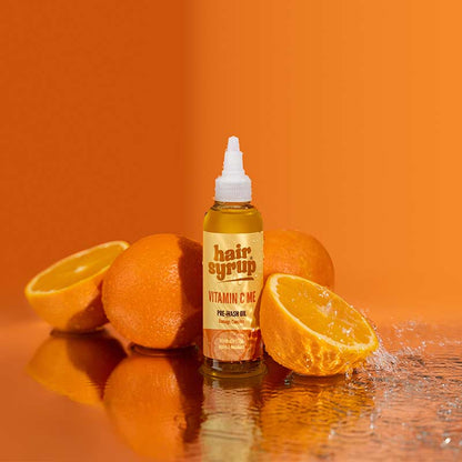 Hair Syrup Vitamin C Me Pre Wash Hair Oil For Damaged Hair 100ml In Water With Oranges Image