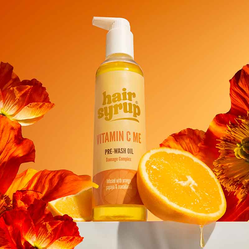 Hair Syrup Vitamin C Me Pre Wash Hair Oil For Damaged Hair 100ml With Oranges And Flowers Image