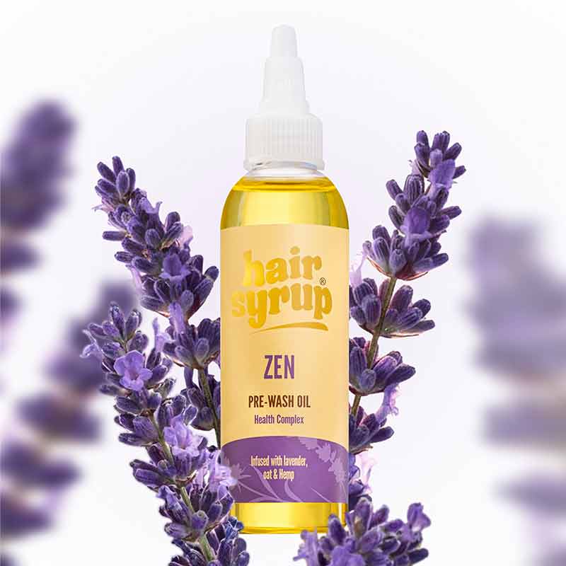 Hair Syrup Zen Pre Wash Hair Oil For Dull, For Frizzy Hair 100ml Lavender Stylised Image