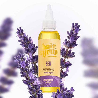 Hair Syrup Zen Pre Wash Hair Oil For Dull, For Frizzy Hair 100ml Lavender Stylised Image