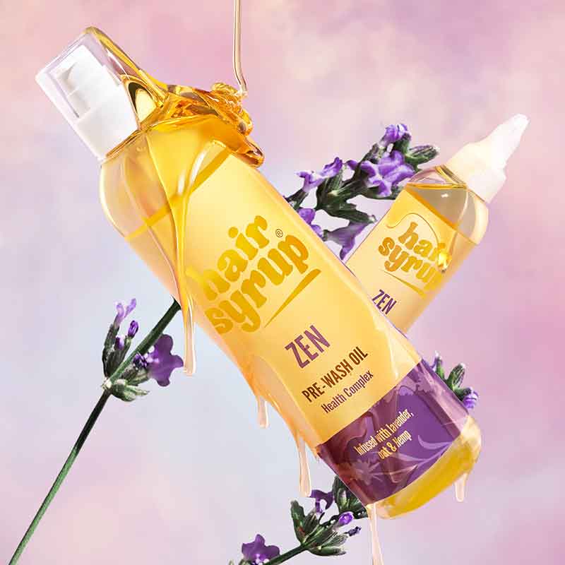 Hair Syrup Zen Pre Wash Hair Oil For Dull, For Frizzy Hair 100ml Lavender Dripping Image