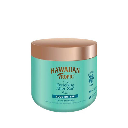 Hawaiian Tropic | Coconut | Body Butter | rich | moisturizer | hydration | nourishment | light scent | mood boosting | shea butter | avocado oil | rehydrate | 12 hours | soothe | supple