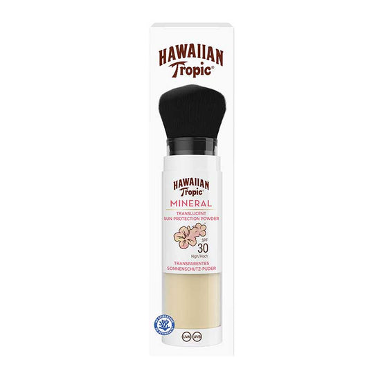 Hawaiian Tropic Mineral Brush SPF 30 | Easy | Convenient | Sun Protection | Travel Friendly | Mineral | SPF 30 | Quick | Absorbs oil | Translucent | Powder | All Skin Tones | Portable | Matt finish 