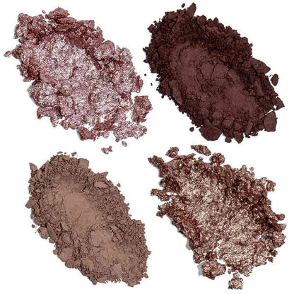 Hildun Beauty Luxe Eyeshadow palette Quad Mythical Romance Colour Swatches