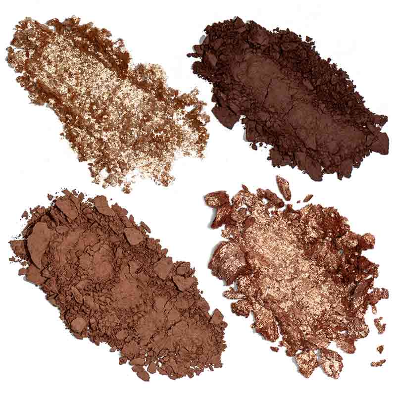 Hildun Beauty Luxe Eyeshadow Palette Quad Naked Diamonds Swatch