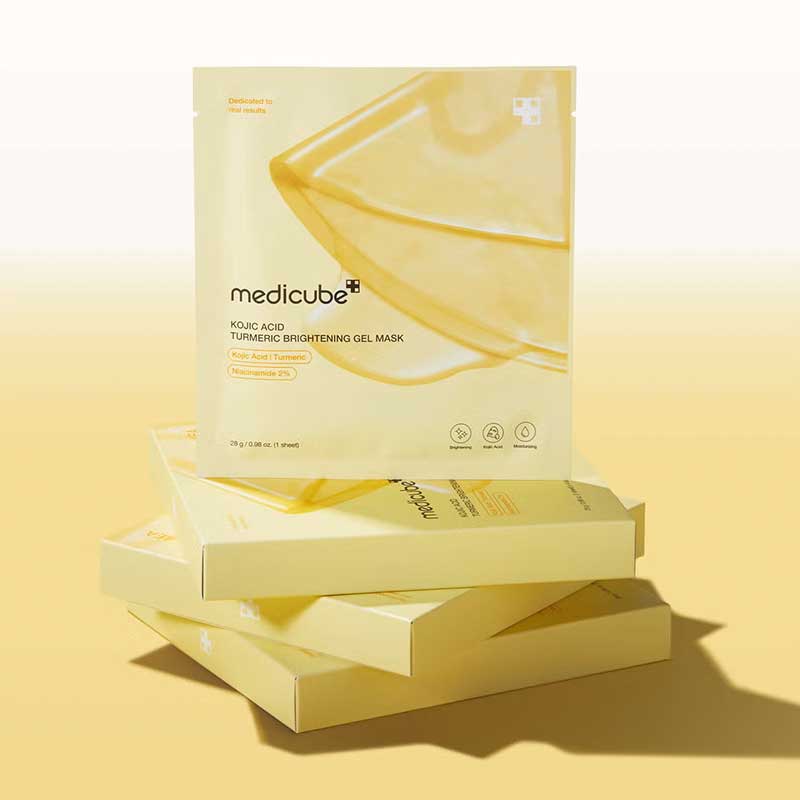Medicube Kojic Acid Turmeric Brightening Gel Mask 4 Pack