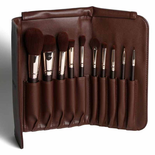 Inglot, Inglot Brush Set in Chocolate Case, Gift For Her, Christmas Gift