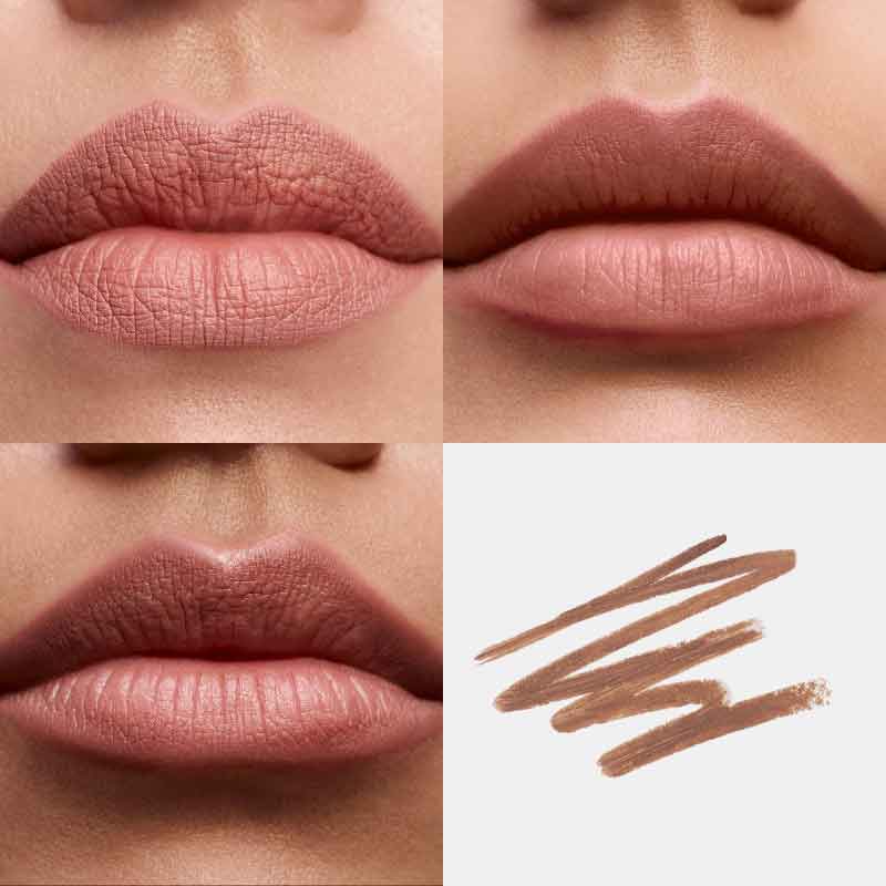 Inglot Creamy Soft Lipliner Classic Nude 01 Swatch, nude lipliner on model