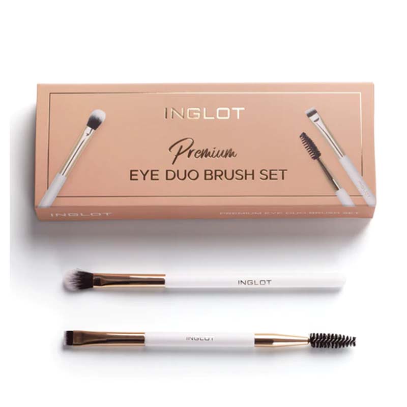 Inglot Premium Eye Duo Brush Set | Inglot | makeup | eye duo | brush set | spoolie brush | makeup set 