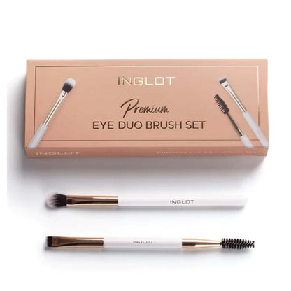 Inglot Premium Eye Duo Brush Set | Inglot | makeup | eye duo | brush set | spoolie brush | makeup set 