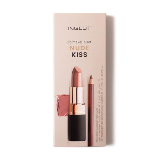Inglot, Inglot Makeup Set For Lips Nude Kiss, Nude Lipstick And Lip liner Set