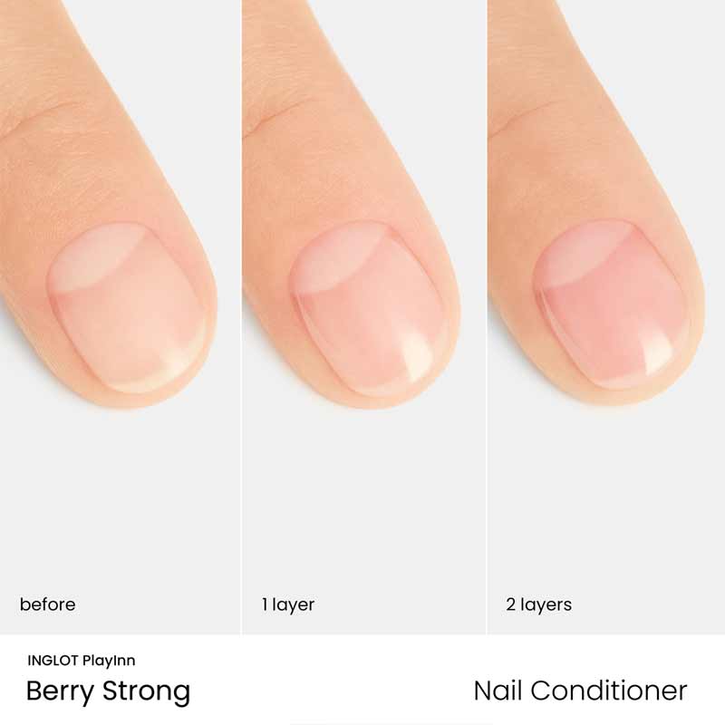 Inglot Playinn Berry Strong Nail Conditioner