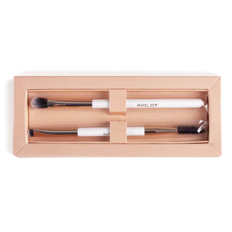 Inglot Premium Eye Duo Brush Set | makeup | inglot | eyes | makeup brushes | eyeshadow brushes | eyeshadow | spoolie brush 
