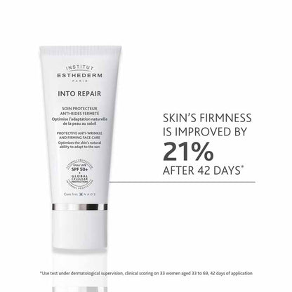 Institut Esthederm Into Repair Protective Anti Wrinkle Face Care SPF50+, sun protection for ageing skin, anti wrinkle SPF moisturiser