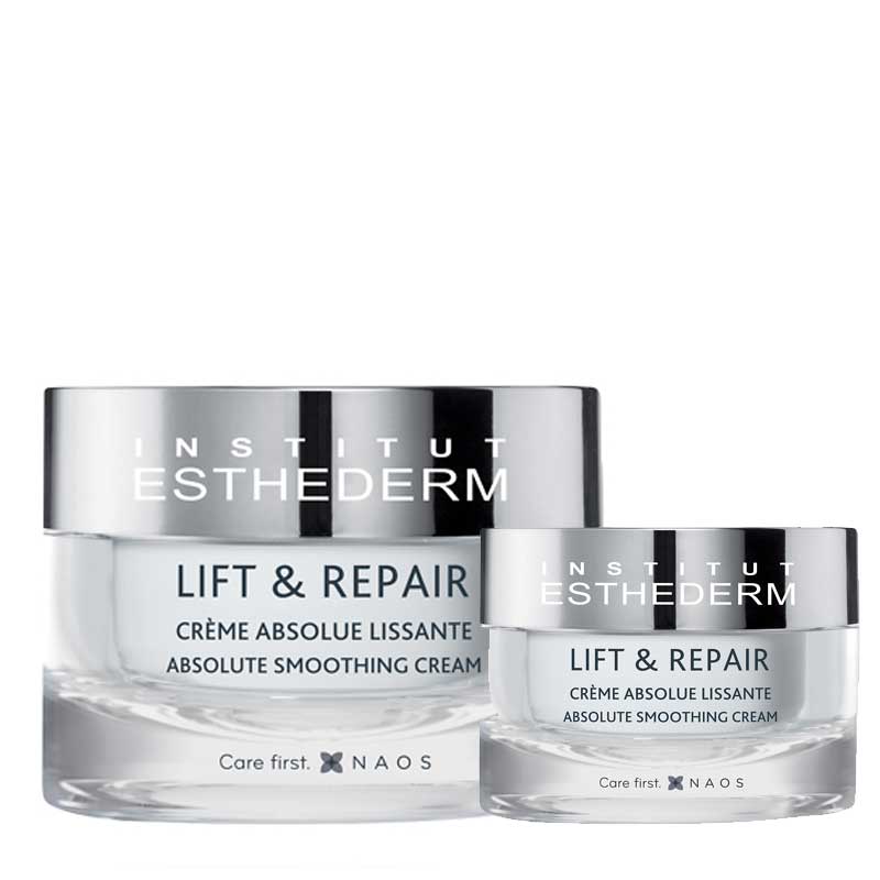 Institut Esthederm Lift & Repair Home & Away Bundle | Lift & firm skin | Reduce fine lines & wrinkles | Deep hydration | Soft, smooth, revitalized skin | Convenient travel-size included