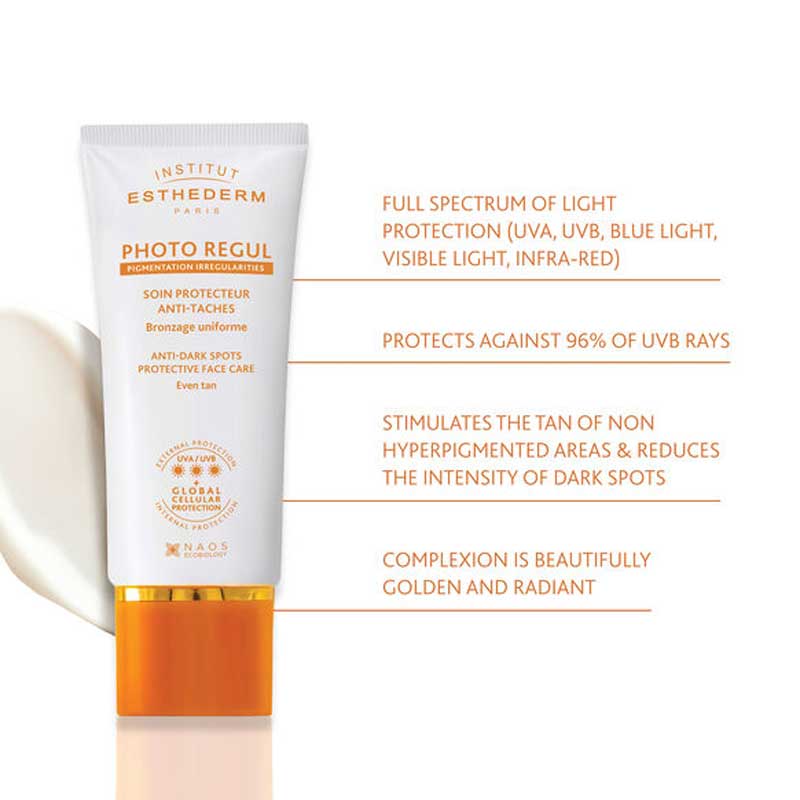 Institut Esthederm Photo Regul Anti-Dark Spots Protective Face Care, Institut Esthederm sun care, UVB rays