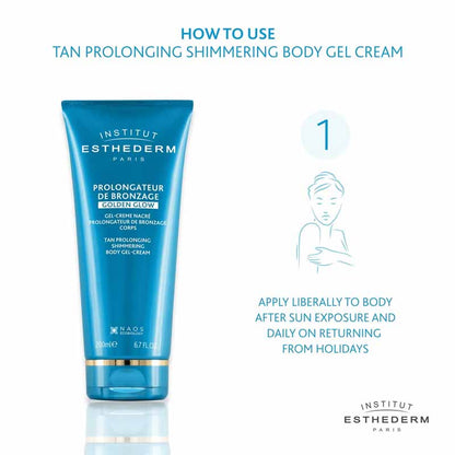 Institut Esthederm Tan Prolonging After Sun Shimmering Body Gel Cream, tan prolonging cream, protect natural tan