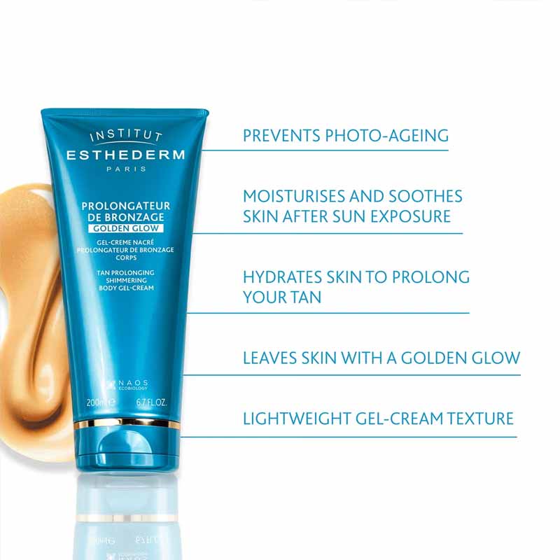 Institut Esthederm Tan Prolonging After Sun Shimmering Body Gel Cream, body lotion, body glow