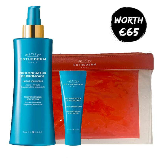 Institut Esthederm Tan Prolonging Body Lotion with Free Travel Size Body Lotion and Travel Pouch
