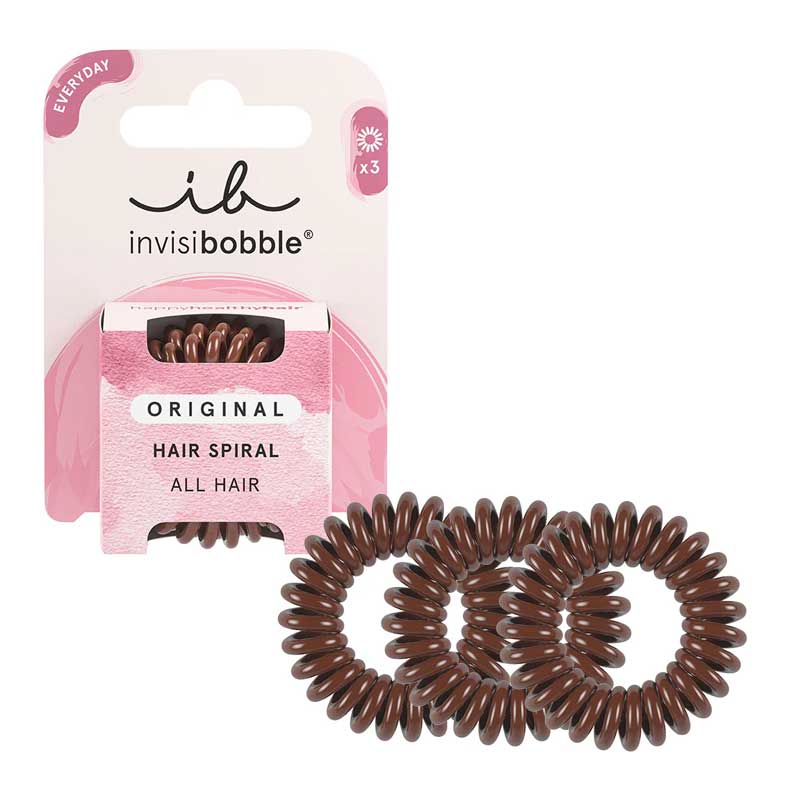 Invisibobble Original Traceless Hair Ring | strong hold hair band | brown