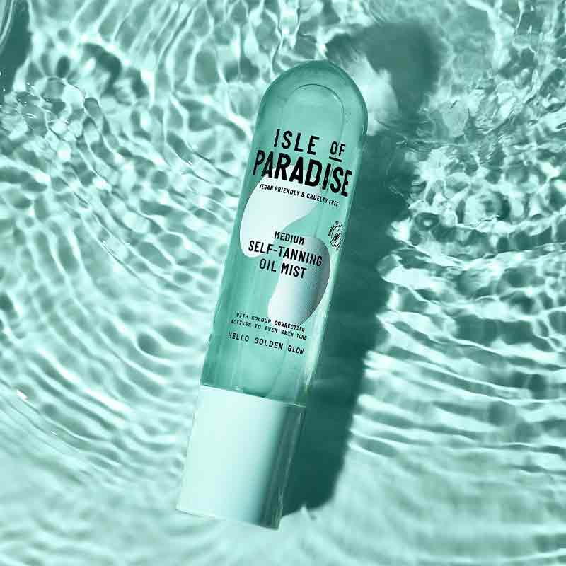 Isle of Paradise Self-Tanning Oil Mist | squalane in tan | tanning mist medium | skincare tan 