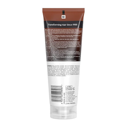John Frieda Brilliant Brunette Colour Vibrancy Conditioner back of pack
