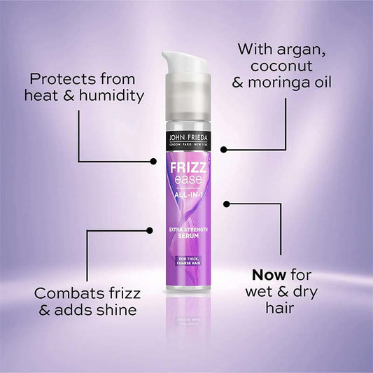 John Frieda Frizz Ease Extra Strength Serum | John  frieda | Hair oil | frizz ease | serum | dry hair | wet hair