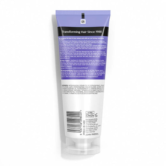 John Frieda Frizz Ease Dream Curls Shampoo back of pack