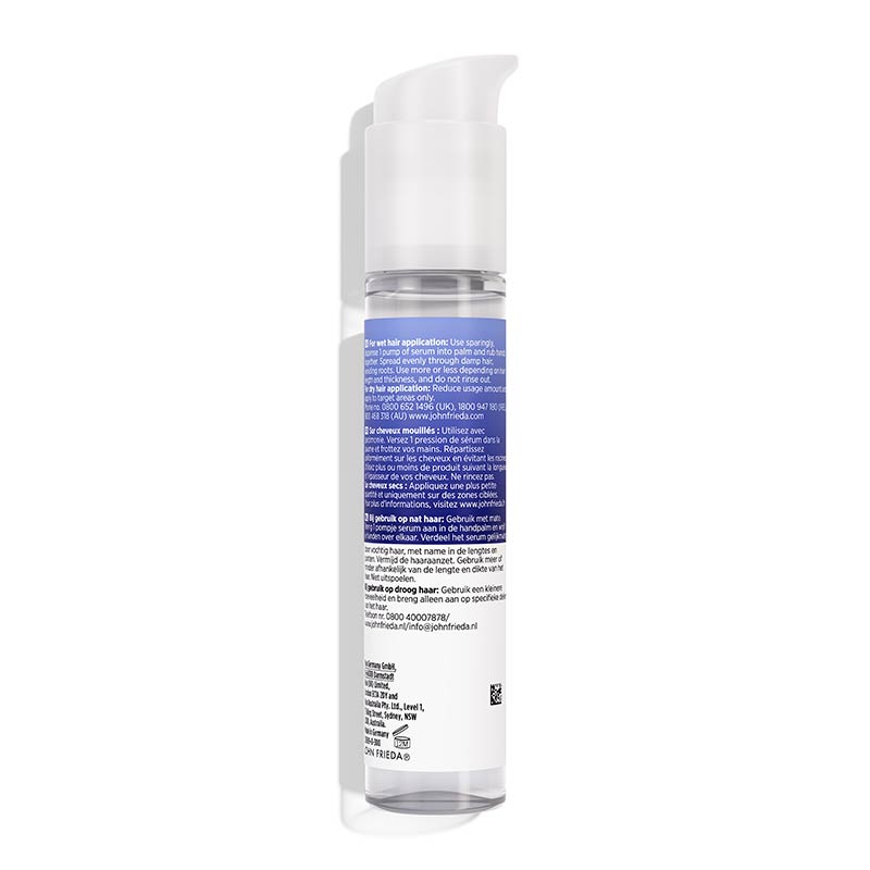 John Frieda Frizz Ease The Hydro Sealer Moisture Protect Serum Back of Bottle