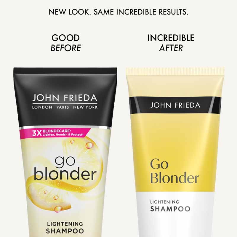 John Frieda Go Blonder Lightening Shampoo 245ml Before & After