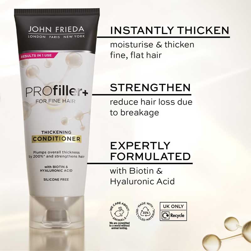 John Frieda | PROfiller+ Thickening Conditioner | Fine, thin hair | Immediate plumping boost