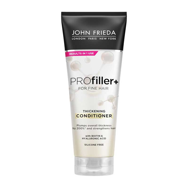 John Frieda | PROfiller+ Thickening Conditioner | Fine, thin hair | Immediate plumping boost | Voluminous look | Thicken hair | Lightweight formula | Infused with Biotin | Hair strength | Reduce breakage