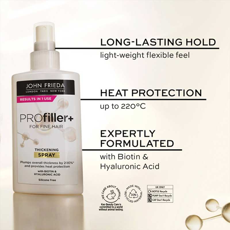 John Frieda PROfiller+ Thickening Spray | lightweight | styling | long-lasting 